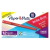 Pens|Paper Mate Write Bros. Grip Ballpoint Pen, Medium Point, Red Ink, Dozen (8808187)