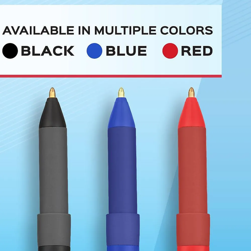 Pens|Paper Mate Write Bros. Grip Ballpoint Pen, Medium Point, Red Ink, Dozen (8808187)