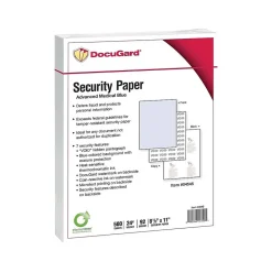 Security & Carbon*Paris DocuGard Advanced 8.5" x 11" Medical Security Paper, 24 lbs., Blue, 500 Sheets/Ream, 2500/Carton (04545)