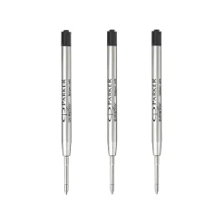 Pens|Parker Quinkflow Ballpoint Pen Refill, 0.7 mm, Medium Point, Black Ink, 3/Pack (2119151)
