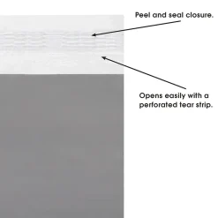 Discount Partners Brand Clear View Poly Mailers, 9" x 12", Clear/White, 100/Case (CV912100PK)