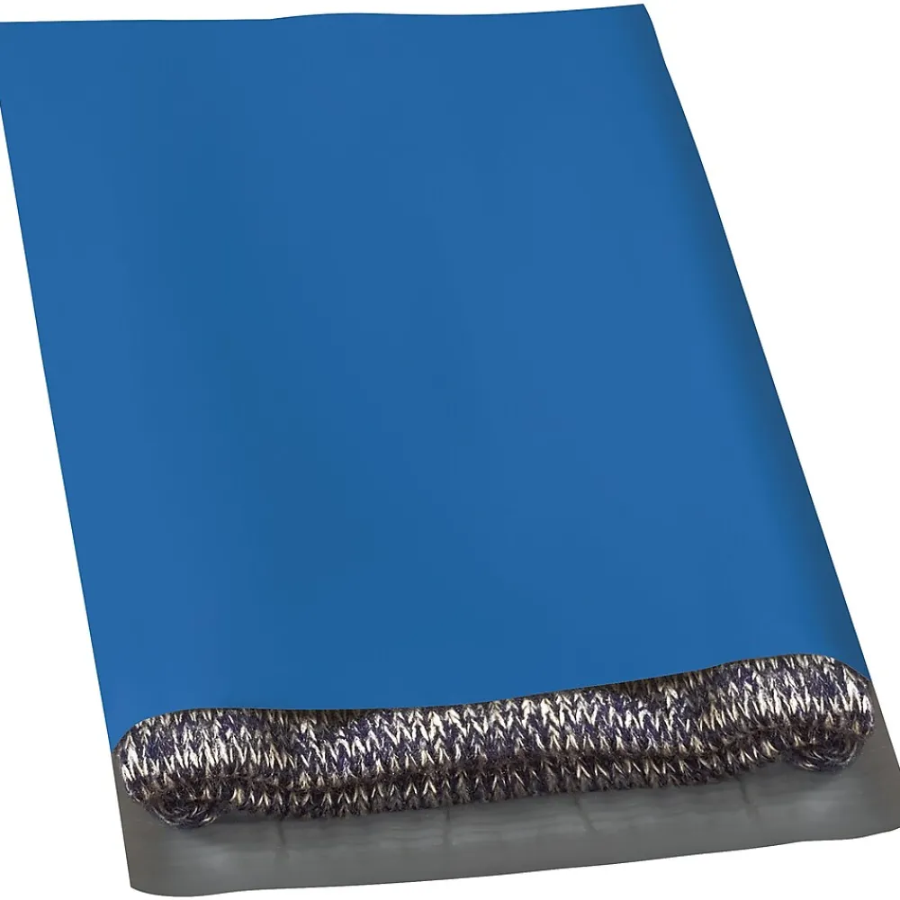 Partners Brand Colored Poly Mailers, 12" x 15.5", Blue, 100/Case (CPM1215BL)