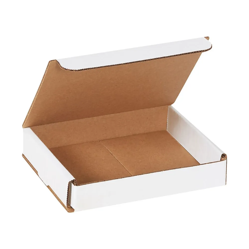 New Partners Brand Corrugated Mailers, 6" x 5" x 1", White, 50/Bundle (M651)