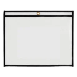 Sheet Protectors|Partners Brand Stitched Job Ticket Holder, Black, 25/Carton (JTH117)