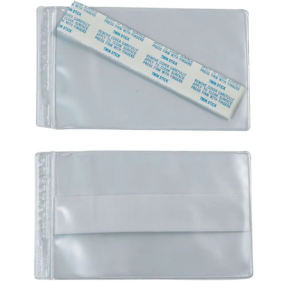 Labels|Partners Brand Superscan 4" x 8" Short Side Open Press-On Vinyl Envelope, 50/Carton