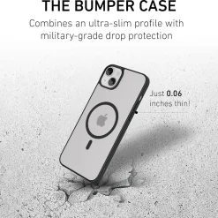 PEEL Bumper Series MagSafe Phone Case for iPhone 15 Plus Case, Shock Absorbing, Black (I15 PLUS BUMPER BLAC)