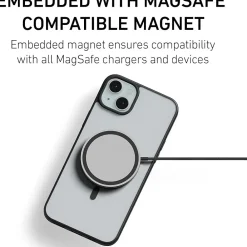 PEEL Bumper Series MagSafe Phone Case for iPhone 15 Plus Case, Shock Absorbing, Black (I15 PLUS BUMPER BLAC)