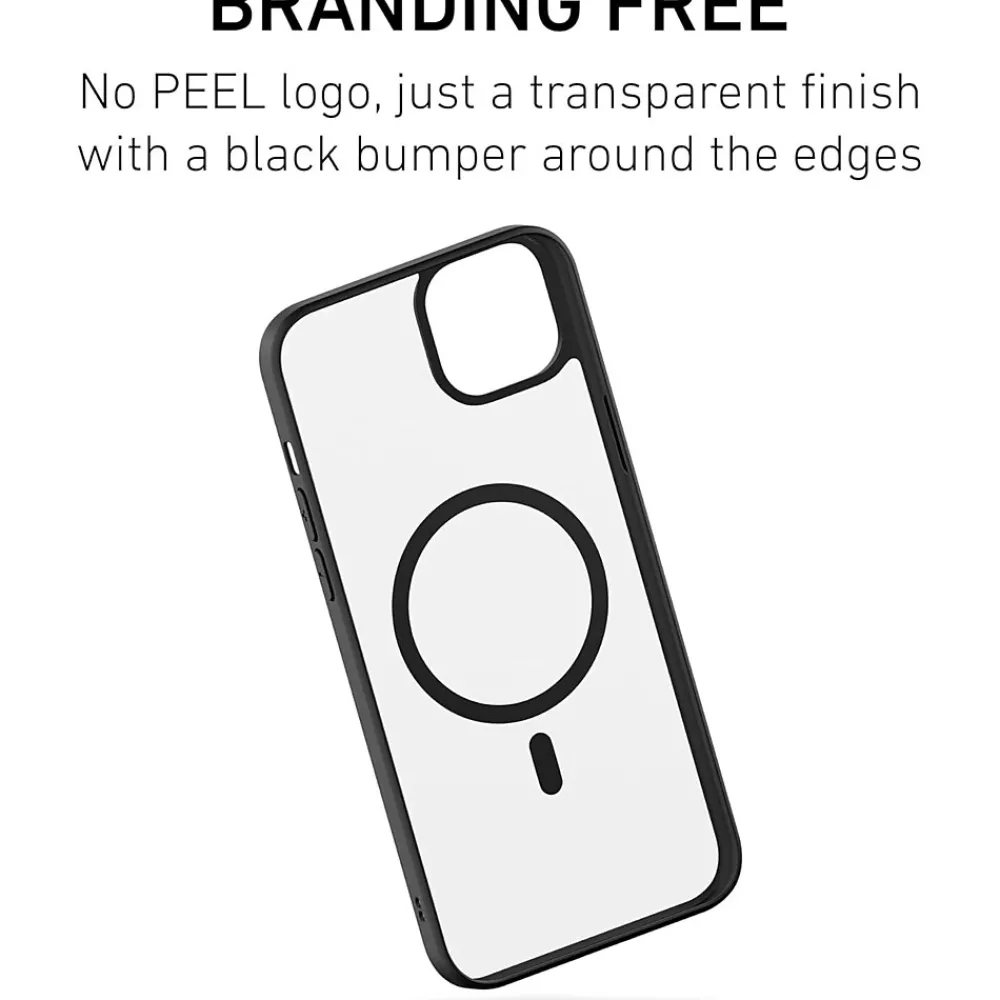 PEEL Bumper Series MagSafe Phone Case for iPhone 15 Plus Case, Shock Absorbing, Black (I15 PLUS BUMPER BLAC)