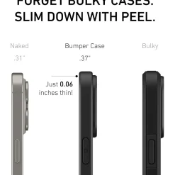 PEEL Bumper Series MagSafe Phone Case for iPhone 15 Pro Case, Shock Absorbing, Black (I15_PRO_BUMPER_BLACK)