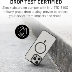 PEEL Bumper Series MagSafe Phone Case for iPhone 15 Pro Max Case, Shock Absorbing, Black (I15 PROMAX BUMPER BL)