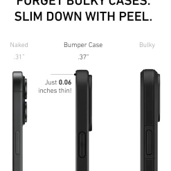 PEEL Bumper Series MagSafe Phone Case for iPhone 16 Plus Case, Shock Absorbing, Black (i16_PLS_BMP_BLK)