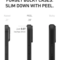 PEEL Magnetic MagSafe Phone Case for iPhone 15, Black (I15 6.1 MAGSAFE BLAC)