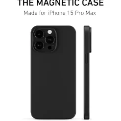 PEEL Magnetic Thin Series MagSafe Phone Case for iPhone 15 Pro Max Case, Black (I15 PROMAX MAGSAFE B)