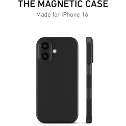 PEEL Magnetic Thin Series MagSafe Phone Case for iPhone 16 Case, Black (I16_STD_MAG_BLK)