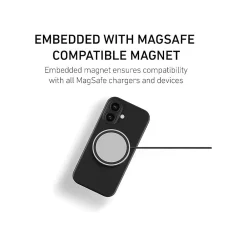 PEEL Magnetic Thin Series MagSafe Phone Case for iPhone 16 Case, Black (I16_STD_MAG_BLK)