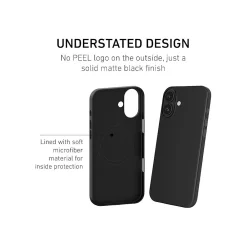 PEEL Magnetic Thin Series MagSafe Phone Case for iPhone 16 Plus Case, Black (I16_PLS_MAG_BLK)