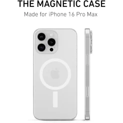 PEEL Magnetic Thin Series MagSafe Phone Case for iPhone 16 Pro Max Case, Clear (I16_PMX_MAG_CLR)