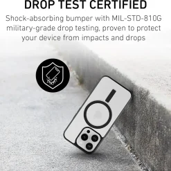 PEEL MagSafe Bumper Phone Case for iPhone 16 Pro, Shock Absorbing, Black (i16_PRO_BMP_BLK)