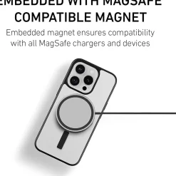 PEEL MagSafe Bumper Phone Case for iPhone 16 Pro, Shock Absorbing, Black (i16_PRO_BMP_BLK)