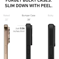 PEEL MagSafe Bumper Phone Case for iPhone 16 Pro, Shock Absorbing, Black (i16_PRO_BMP_BLK)