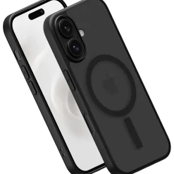 PEEL MagSafe Bumper Phone Case for iPhone 16, Shock Absorbing, Black (I16_STD_BMP_BLK)