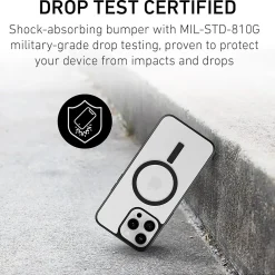 PEEL MagSafe Bumper Phone Case for iPhone 16 Pro Max, Shock Absorbing, Black (i16_PMX_BMP_BLK)