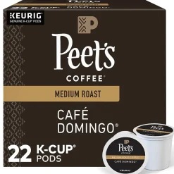 Peet's Coffee Café Domingo Coffee Keurig® K-Cup® Pods, Medium Roast, 22/Box (6543)