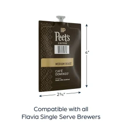 Peet's Coffee Cafe Domingo Coffee Flavia Freshpack, Medium Roast, 76/Carton (LPC00262)