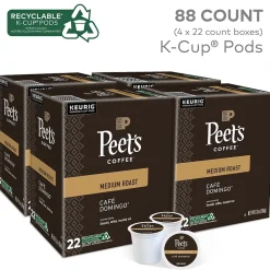 Peet's Coffee Cafe Domingo Coffee Keurig K-Cup Pod, Medium Roast, 88/Box (6543CT)