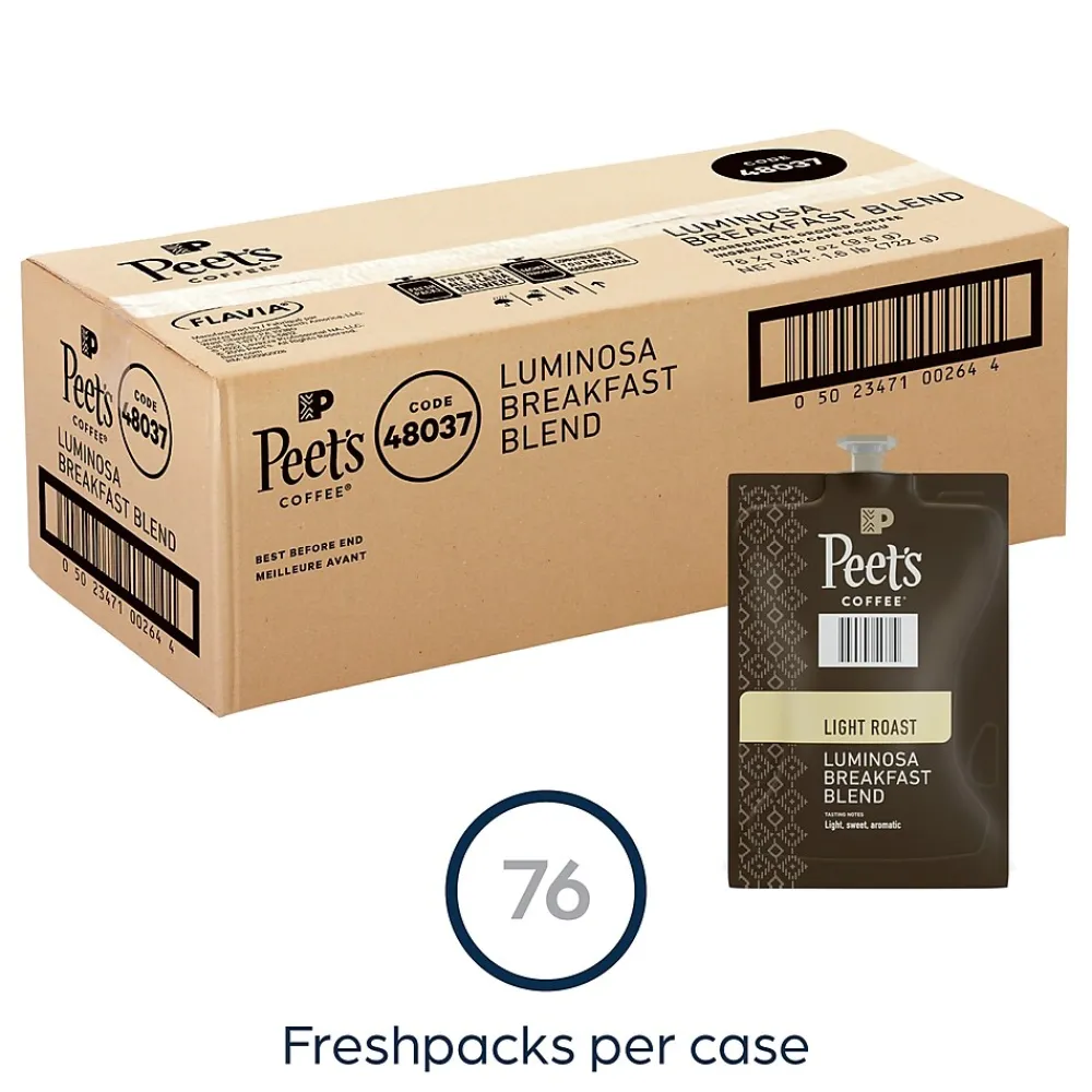 Peet's Coffee Colombia Luminosa Coffee Flavia Freshpack, Light Roast, 76/Carton (LPC00264)