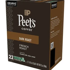Peet's Coffee French Roast Coffee Keurig® K-Cup® Pods, Dark Roast, 22/Box (6545XX)