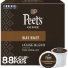 Peet's Coffee House Blend Coffee Keurig K-Cup Pod, Dark Roast, 88/Box (6546CT)