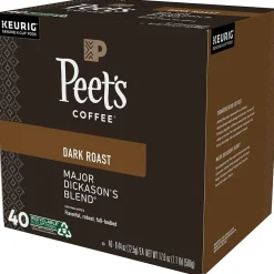 Peet's Coffee Major Dickason's Blend Single-Serve Keurig® K-Cup® Pods, Dark Roast, 40/Box (373354)
