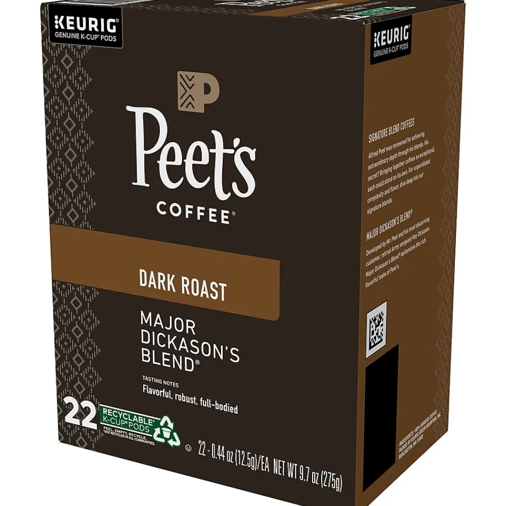 Peet's Coffee Major Dickason's Blend Coffee Keurig® K-Cup® Pods, Dark Roast, 88/Carton (65470)