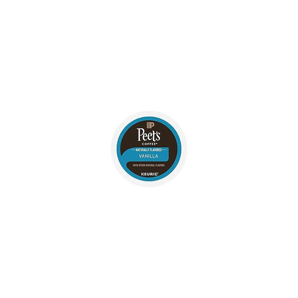 Peet's Coffee Vanilla Coffee, Keurig K-Cup Pod, Light Roast, 22/Box (5000376697)