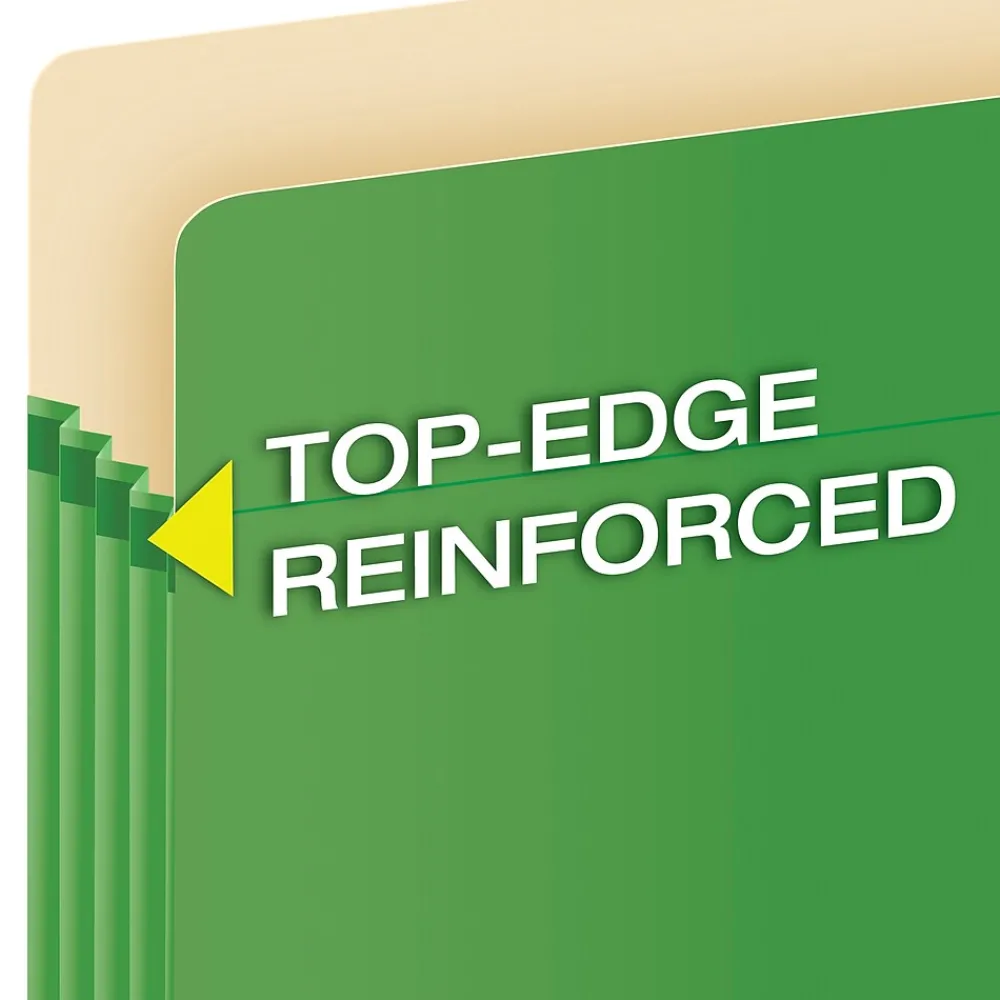 File Folders|Pendaflex ® Colored File Pockets, 3.5", Letter, (1524EGRE) Green