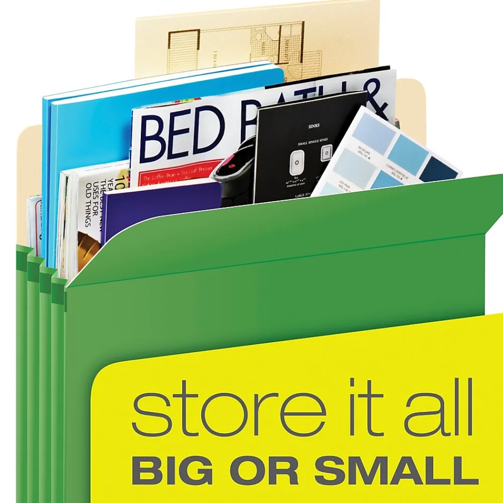 File Folders|Pendaflex ® Colored File Pockets, 3.5", Letter, (1524EGRE) Green