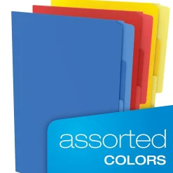 File Folders|Pendaflex Divide it Up File Folder, Multi Section, Letter, Assorted, 12/Pack