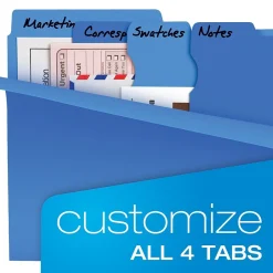 File Folders|Pendaflex Divide it Up File Folder, Multi Section, Letter, Assorted, 12/Pack