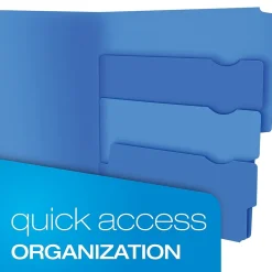 File Folders|Pendaflex Divide It Up 4-Tab File Folder, Letter Size, Multicolor, 24/Pack (10772)