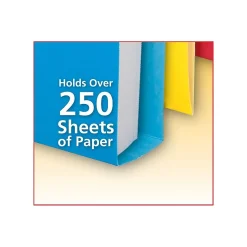 File Folders|Pendaflex Double Stuff File Folders, Letter Size, 3 Tab Positions, Assorted Colors, 24/Pack (54458)