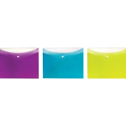 Outlet Pendaflex Dual-Pocket Snap Envelopes, Letter Size, Assorted Colors, 3/Pack (PFX 95569)