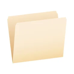 File Folders|Pendaflex Essentials File Folder, Straight Cut, Letter Size, Manila, 100/Box (752)