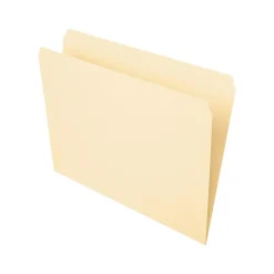 File Folders|Pendaflex Essentials File Folder, Straight Cut, Letter Size, Manila, 100/Box (752)