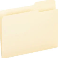 File Folders|Pendaflex Essentials File Folder, 3 Tab, Letter Size, Manila, 100/Box (PFX 752 1/3-3)