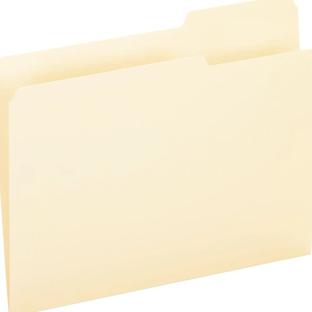 File Folders|Pendaflex Essentials File Folder, 3 Tab, Letter Size, Manila, 100/Box (PFX 752 1/3-3)