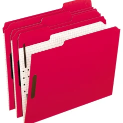 File Folders|Pendaflex File Folder, 2 Tab, Letter Size, , 50/Box (PFX 21319) Red