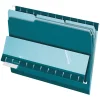 File Folders|Pendaflex File Folder, 3 Tab, Letter Size, Teal, 100/Box (PFX 4210 1/3 TEA)