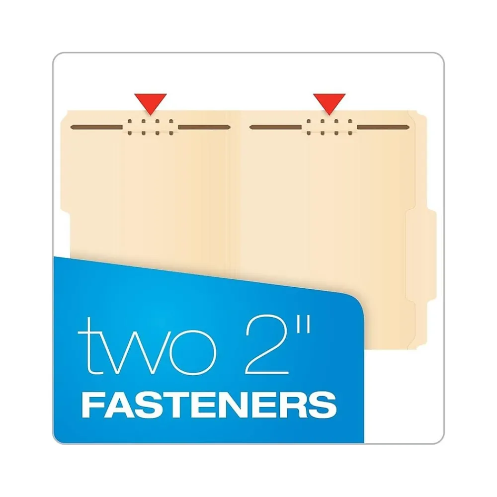 File Folders|Pendaflex File Folder, 2/5-Cut Tab, Letter Size, Manila, 50/Box (24580)
