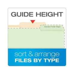 File Folders|Pendaflex File Folder, 2/5-Cut Tab, Letter Size, Manila, 50/Box (24580)